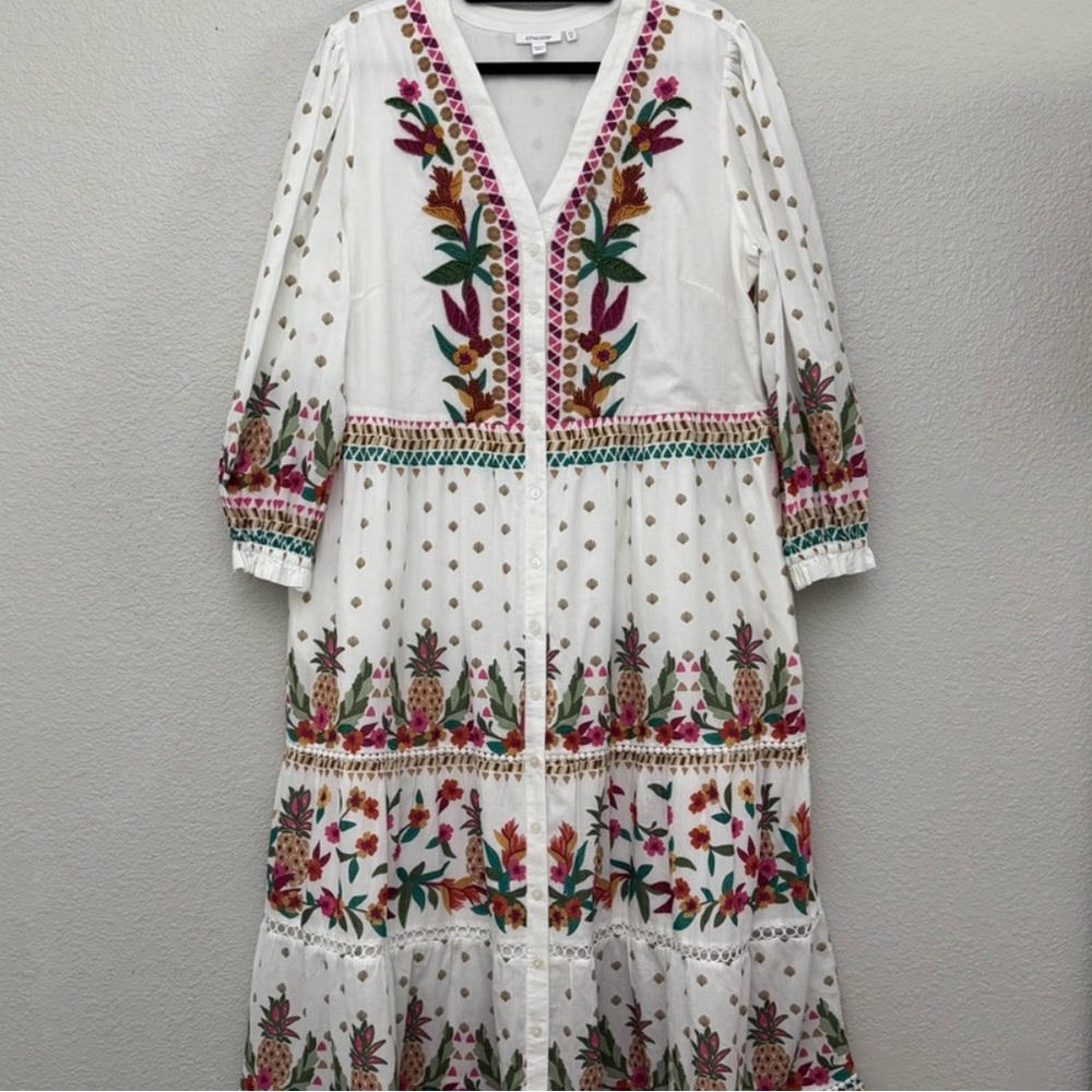 Embroidered White Mini Dress
